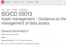 ISO 55013即将完成CD阶段工作-资产管理标准与技术